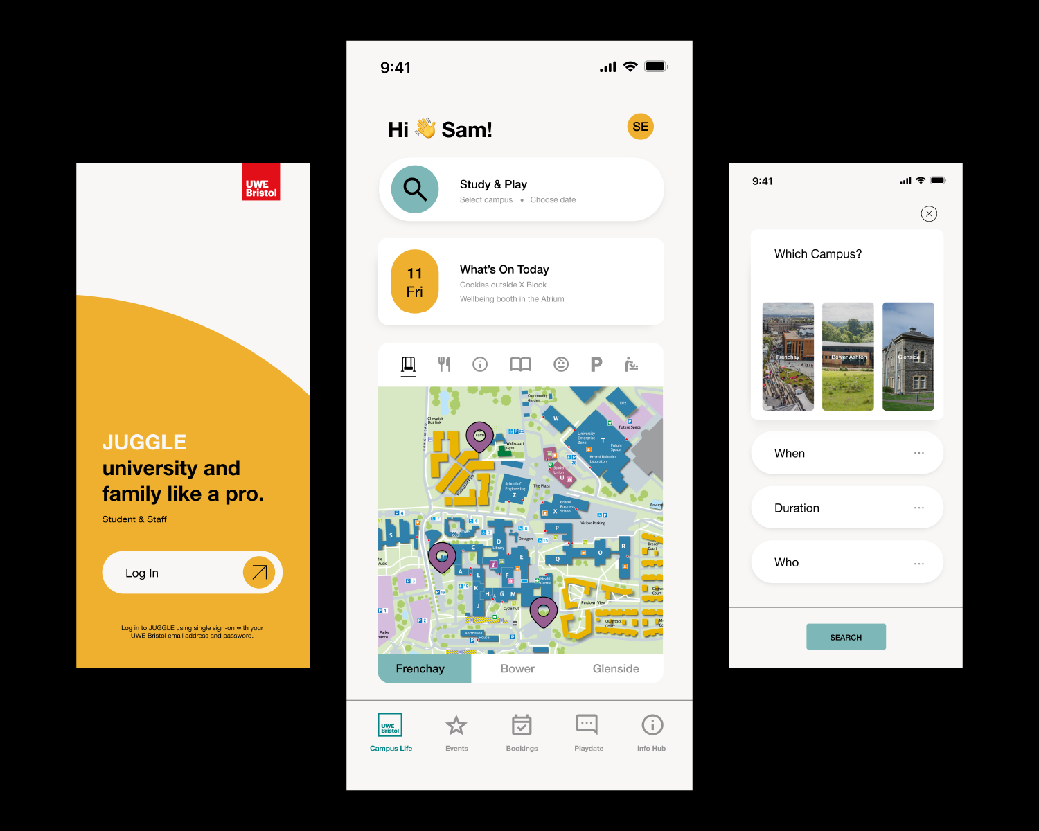 JUGGLE family-friendly university app
