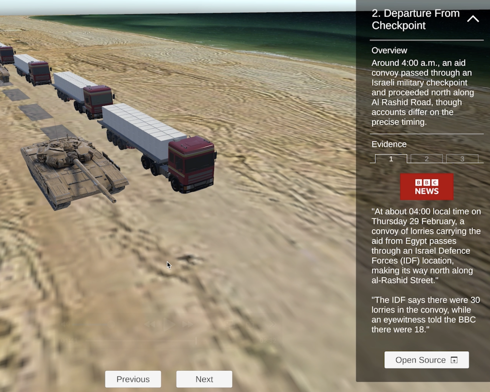 Visualising Truth spatial reconstruction interface